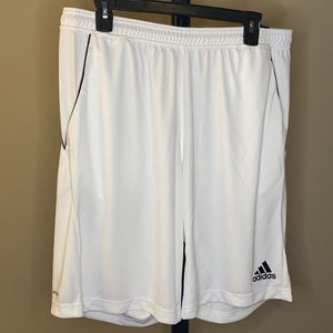Adidas white gym basketball athletic shorts